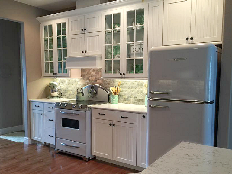 Silver and White Combination Kitchen