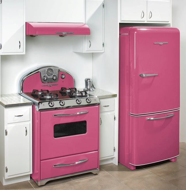 Elmira Stove Works Northstar Pink Kitchen